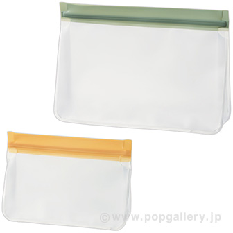 リル 繰り返し使えるジッパーバッグ2枚組