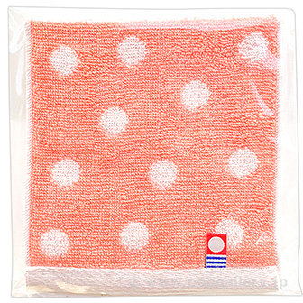 今治ドットポケットタオルハンカチ（ピンク）