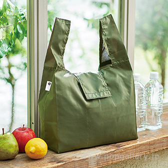 リフェロ・再生PETマイバッグ（カーキ） KK(カーキ)