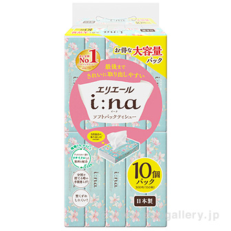 エリエールi：naティシューソフトパック150W（10P）