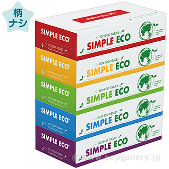 シンプルエコBOXティッシュ100W（5P） (5P)