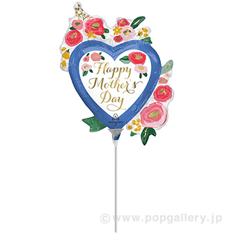 ポップバルーン（AGミニSHP HMDプリンテッドフラワーズハート）ブローイングタ