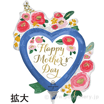 ポップバルーン（AGミニSHP HMDプリンテッドフラワーズハート）ブローイングタ