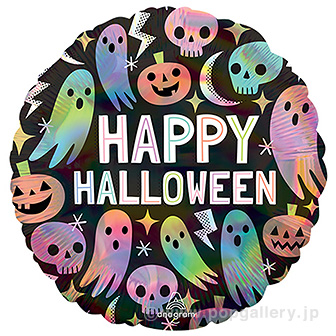 ポップバルーン （AG17インチ イリデーセントパステルハロウィン）