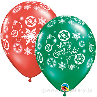 11インチゴム風船（クリスマススノーフレーク）50個入り