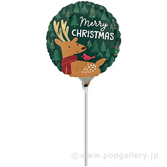 ポップバルーン（AG9インチモダンクリスマスレインディア）ブローイングタイプ