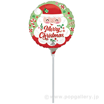 ポップバルーン（AG9ジョリーオールドサンタクリスマス）ブローイングタイプ