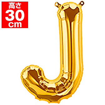16”プレミアムレターバルーン「J」ゴールド J