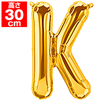 16”プレミアムレターバルーン「K」ゴールド K