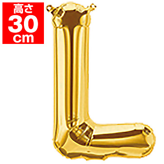 16”プレミアムレターバルーン「L」ゴールド L