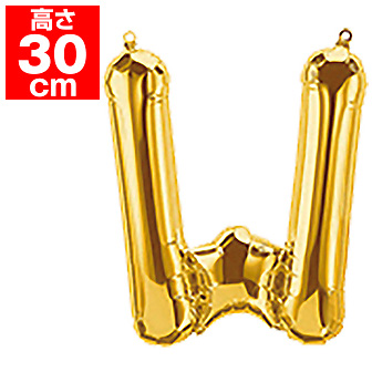 16”プレミアムレターバルーン「W」ゴールド W