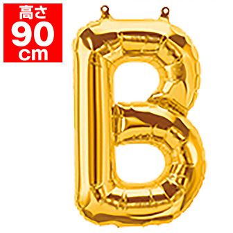 34”プレミアムレターバルーン「B」ゴールド B(B)