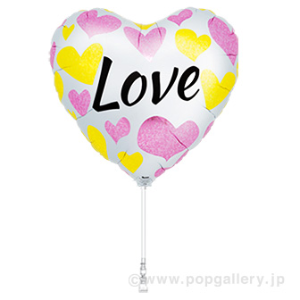 アイブレックスバルーン（ホワイトラブＰＫ＆ＧＬハーツ）スティック＆クリップ付