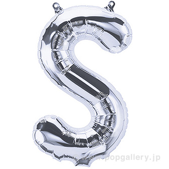 16”プレミアムレターバルーン 「S」シルバー