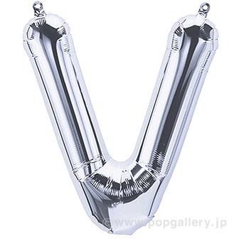16”プレミアムレターバルーン 「V」シルバー