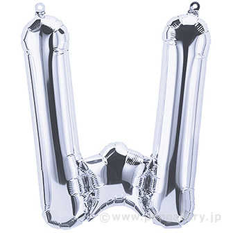 16”プレミアムレターバルーン 「W」シルバー