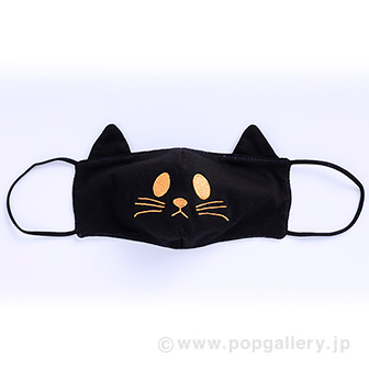 マスクカバーB（黒ネコ）