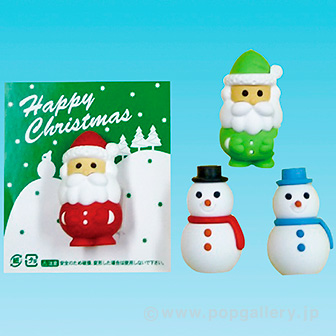 サンタ＆スノーマン消しゴム