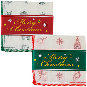 クリスマス・かや織りテーブルふきん