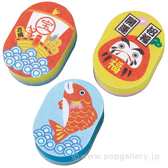 お正月キッチンスポンジ（3P）