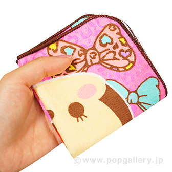 キュートフェイス顔柄ミニタオル （D）