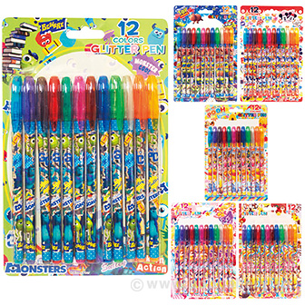 キラキラグリッターペン12色セット