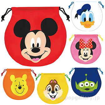 顔柄まんまる巾着（D）