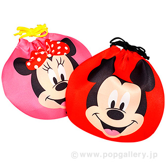 顔柄まんまる巾着（D）