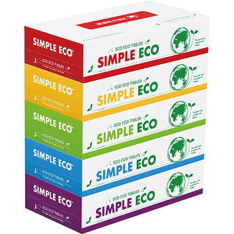 SIMPLE ECO ボックスティッシュ100W5P（5P×60個）