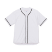 4．1オンス ドライアスレッチックベースボールシャツ（ホワイト/ブラック） M