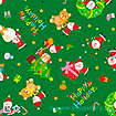 包装紙 リトルサンタ（緑）