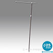 2．4M ステンレスポール【横棒：87.5cm】【下部キャップ：Φ25mm】