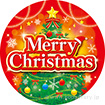 貼付けかんたんフロアシール「クリスマス（丸型）」
