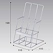 ワイヤーリーフレットスタンドA4三つ折