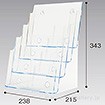 パンフレット立て A4 4段