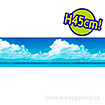ビニール幕 青空と海のイメージ［45cm（H）］