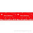 ビニール幕 クリスマス（雪降る街） ［45cm（H）］