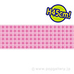 ビニール幕 ピンク チェック ［45cm（H）］