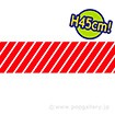 ビニール幕 ストライプ（赤） ［45cm（H）］