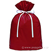 梨地リボン付巾着袋（底マチ付）ワインレッド20枚入LL