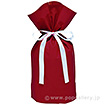 梨地リボン付巾着袋（底マチ付）ワインレッド20枚入S