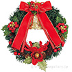 30cmクリスマスアレンジリース（レッド）