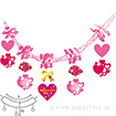 ファンシーバレンタインガーランド