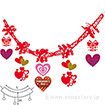 ハートチョコバレンタインガーランド