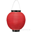 ポリ八寸丸提灯 レッド