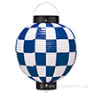 ビニール尺丸提灯（市松藍）