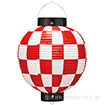 ビニール尺丸提灯（市松赤）
