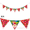 カラフルクリスマスフラッグガーランド
