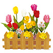 チューリップ垣根アレンジ