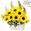ひまわりアレンジバスケット